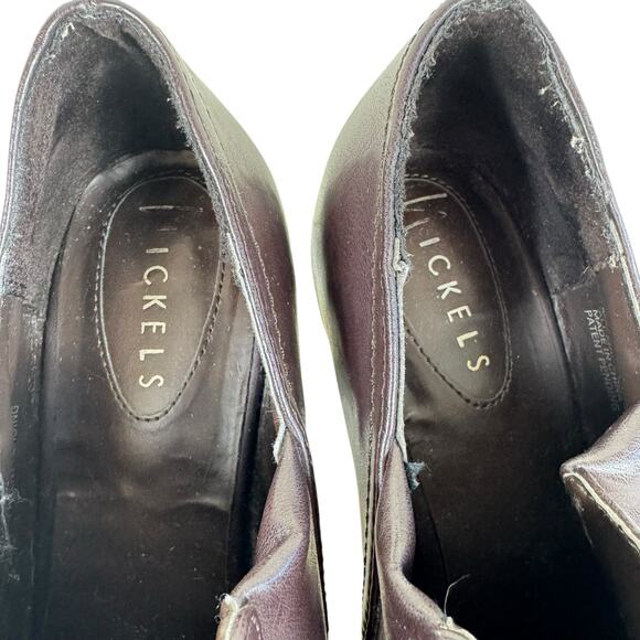 Nickels Park Brown Faux Leather Heeled Slip On Square Toe Booties Women's Size 9 - Picture 5 of 10